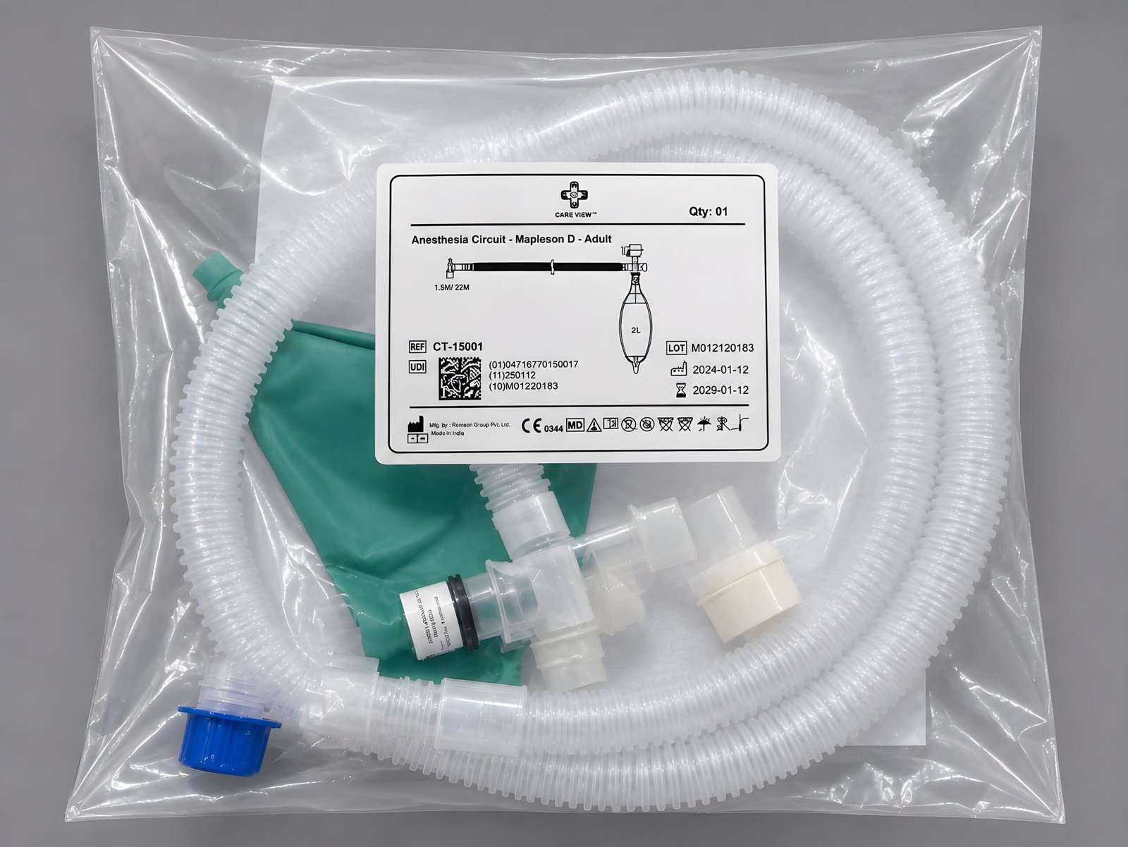 Anesthesia Breathing Circuit Mapleson-D – Adult